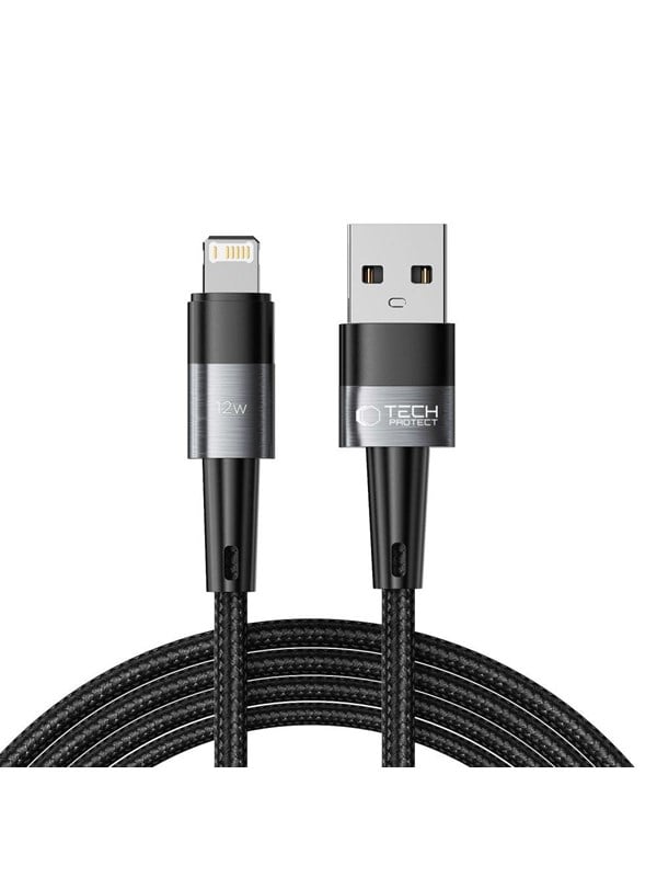 Produktfoto för Tech-Protect USB-A till Lightning kabel Ultraboost 2m - Grå
