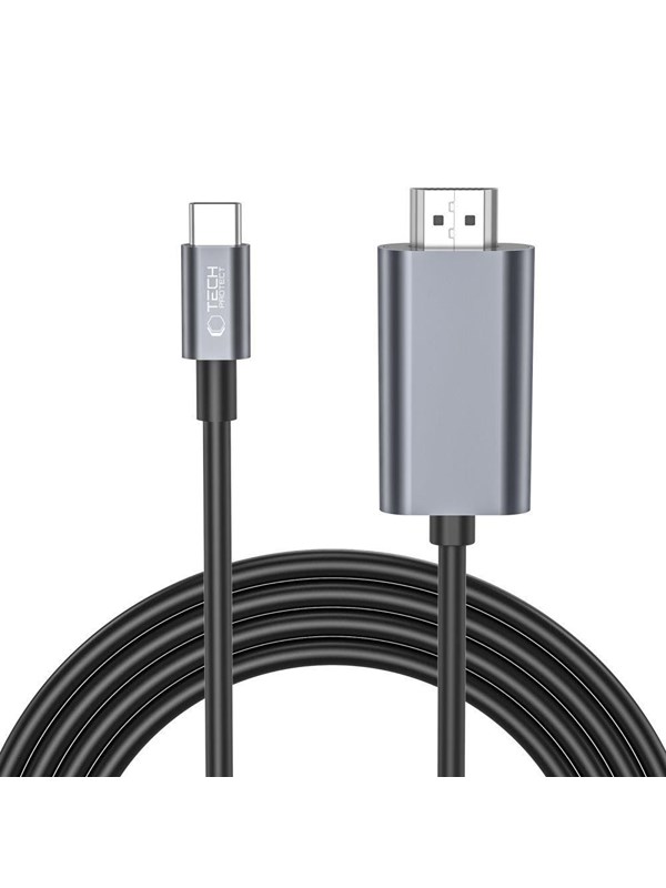 Produktfoto för Tech-Protect UltraBoost USB-C / HDMI 4K 60Hz Kabel 2m - Svart