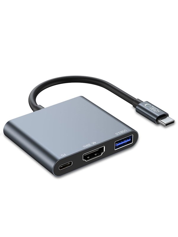 Produktfoto för Tech-Protect V1 USB-C Hub till USB-A 3.0 / USB-C PD 100W / HDMI 4K@30Hz