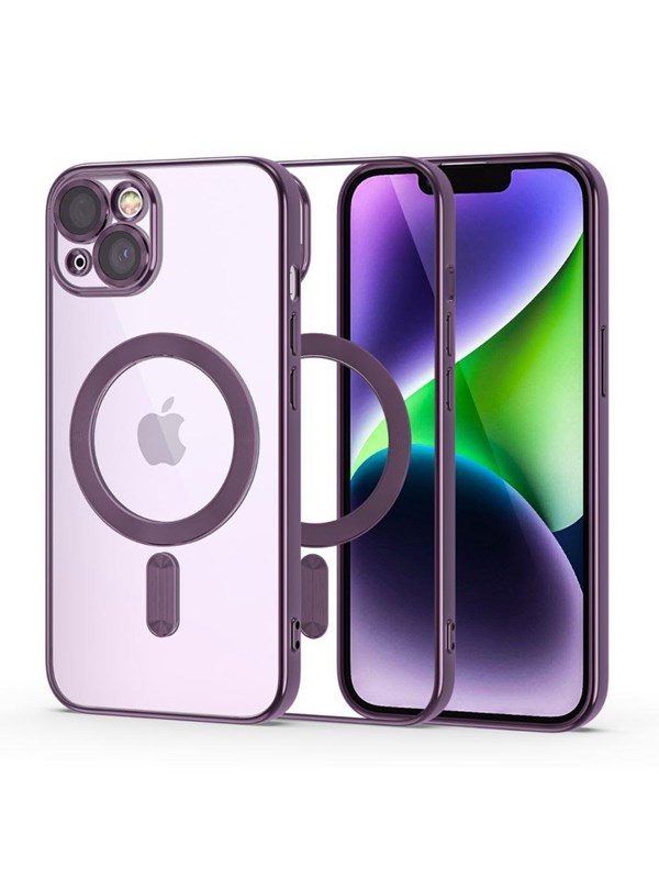 Tech-Protect MagShine Line MagSafe Case for iPhone 14 - Purple