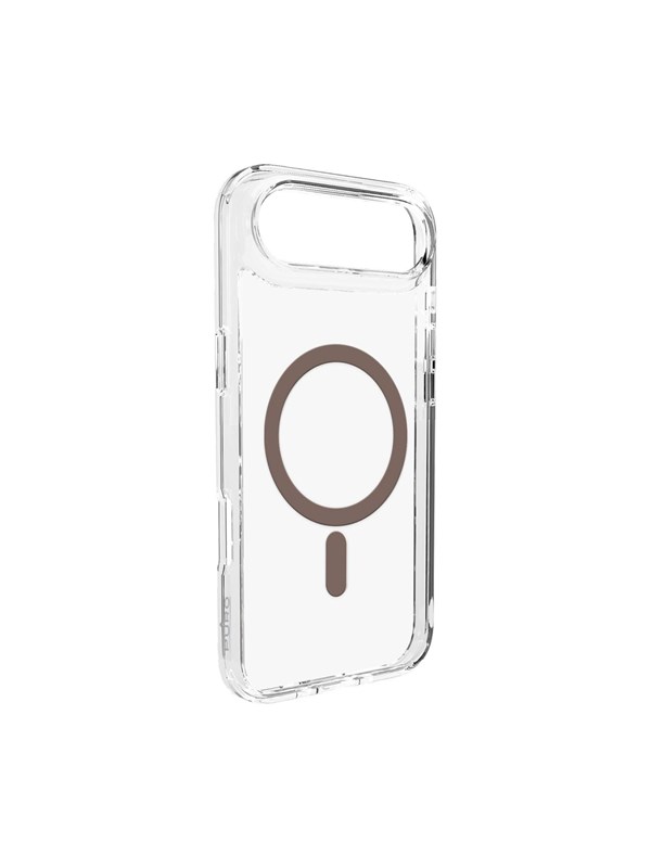Puro Lite Mag TPU+PC Case Compatible with MagSafe for iPhone 17 Air - Transparent with Brown Ring