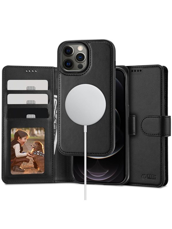 Tech-Protect Wallet MagSafe Case for iPhone 12 / 12 Pro - Black