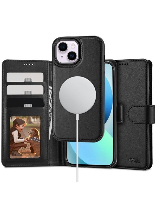Produktfoto för Tech-Protect iPhone 13 Magsafe Plånboksfodral - Svart