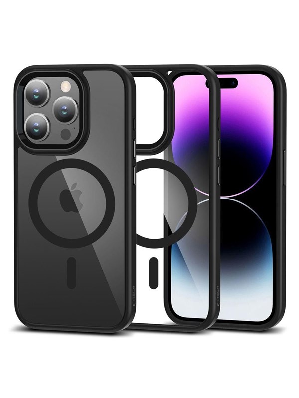Produktfoto för Tech-Protect iPhone 15 Pro Mobilskal Magsafe Magmat - Svart