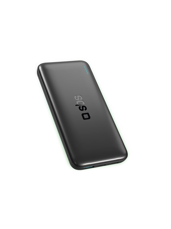 SBS Infinity Power Bank 10000mAh 10W LiFePo₄ USB-A USB-C - Black PowerBank - Svart - 10000 mAh