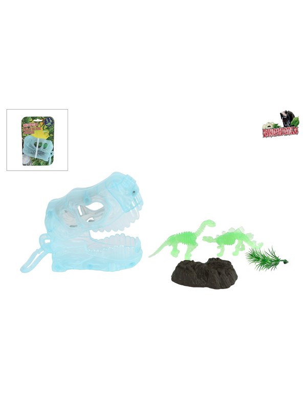 Trend Toys 3D Dinosaur 11cm glow in the dark with keychain with 2 dino's 2 asst. 8cm.