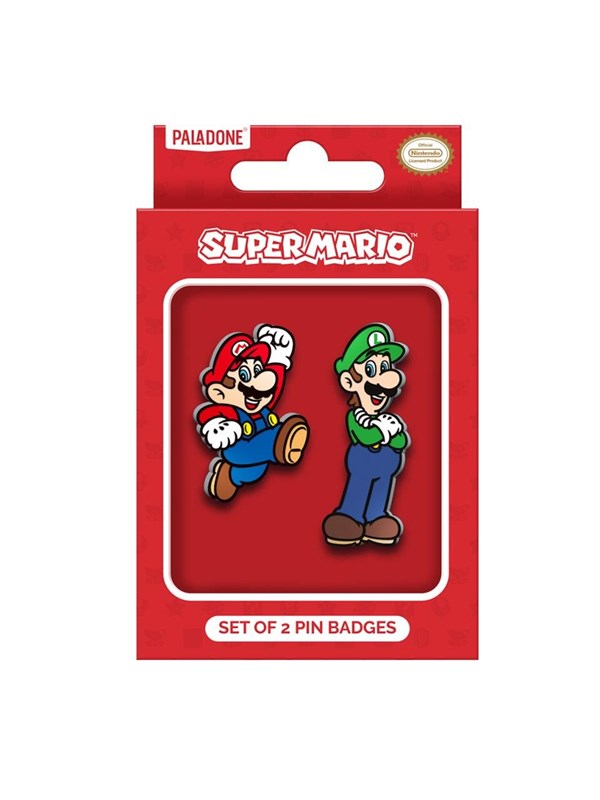 Paladone - Super Mario - Set of 2 Enamel Pin Badges - Pin / Badge