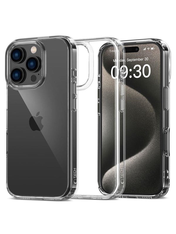 Produktfoto för Tech-Protect iPhone 16 Pro Max Mobilskal Flexair Hybrid - Clear