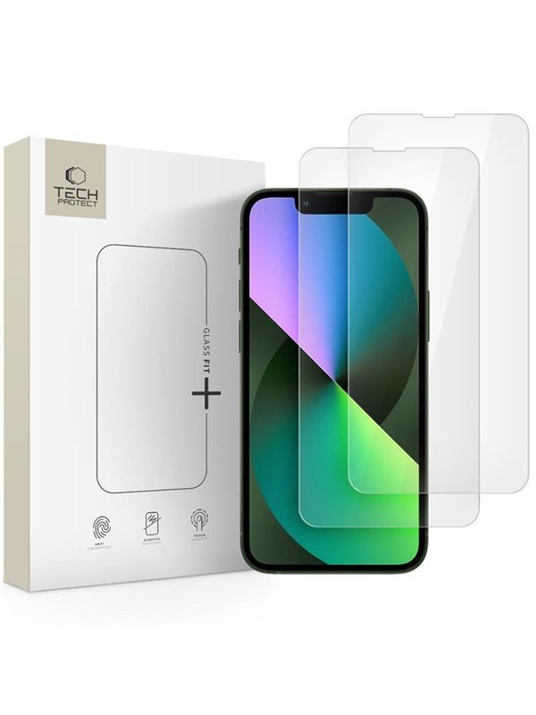 Tech-Protect  Glass Fit+ 2-pack Tempered Glass for iPhone 13 mini - Clear