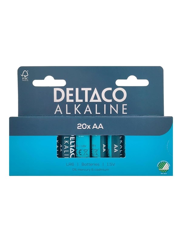 Deltaco battery - 20 x AA / LR6 - Alkaline