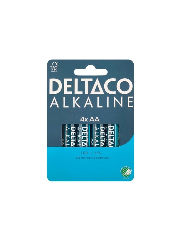 Deltaco battery - 4 x AA / LR6 - Alkaline