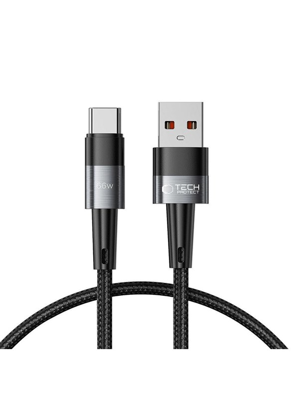 Tech-Protect  UltraBoost USB-C / USB-A 66W 6A 0.5m Cable - Grey