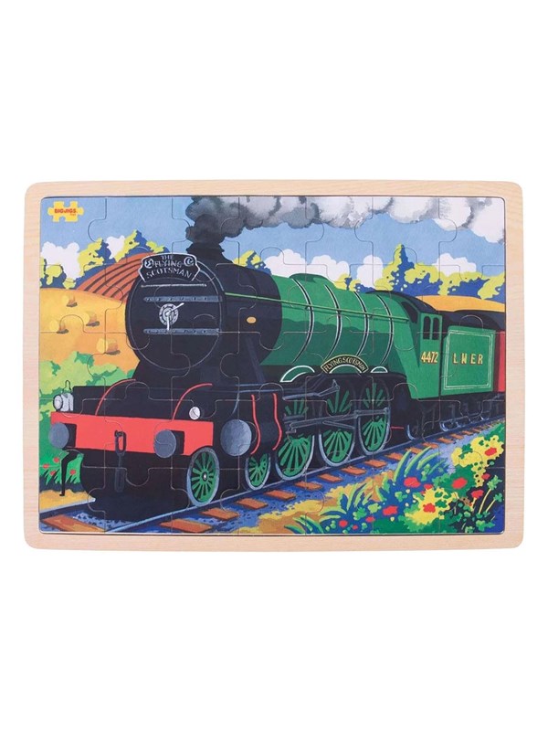 Bigjigs Wooden Jigsaw Puzzle Flying Scotsman - 35 pcs. Trä