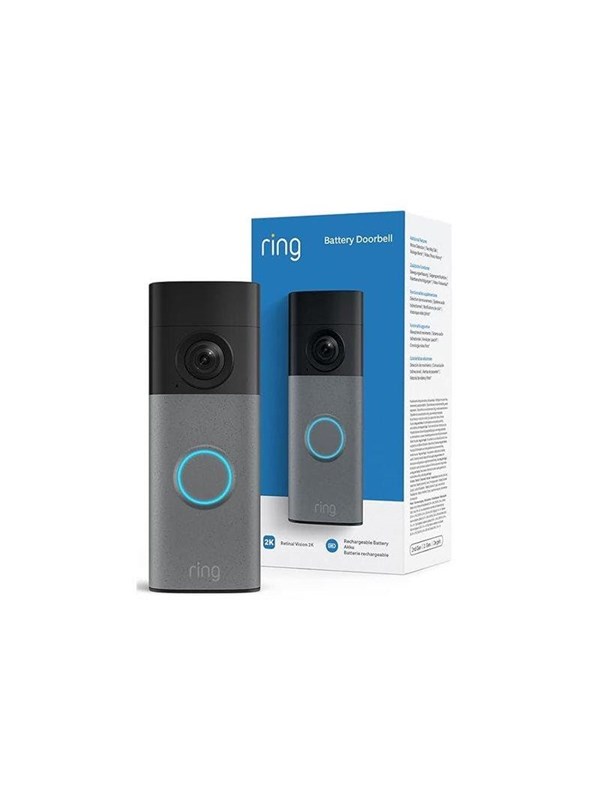 Ring Battery Video Doorbell - Retinal 2K - Specled Grey - Köp för SEK 699 - Spara 46%