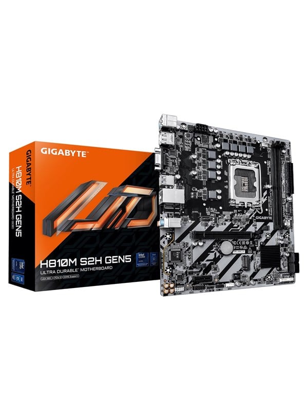 GIGABYTE H810M S2H GEN5 Moderkort - Intel H810 - Intel LGA1851 - DDR5 RAM - Micro-ATX