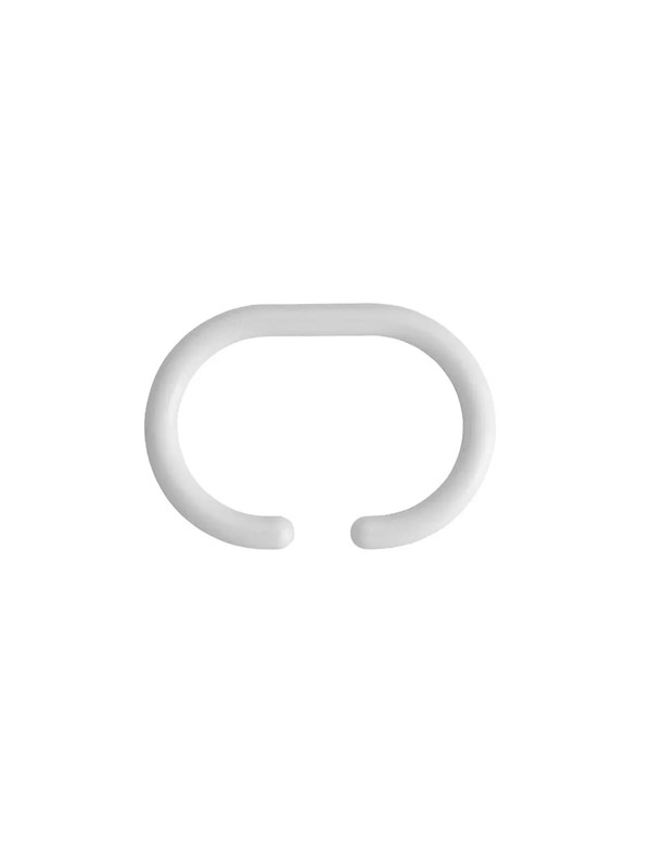 Croydex C-shaped shower curtain rings - White - 12 pcs.