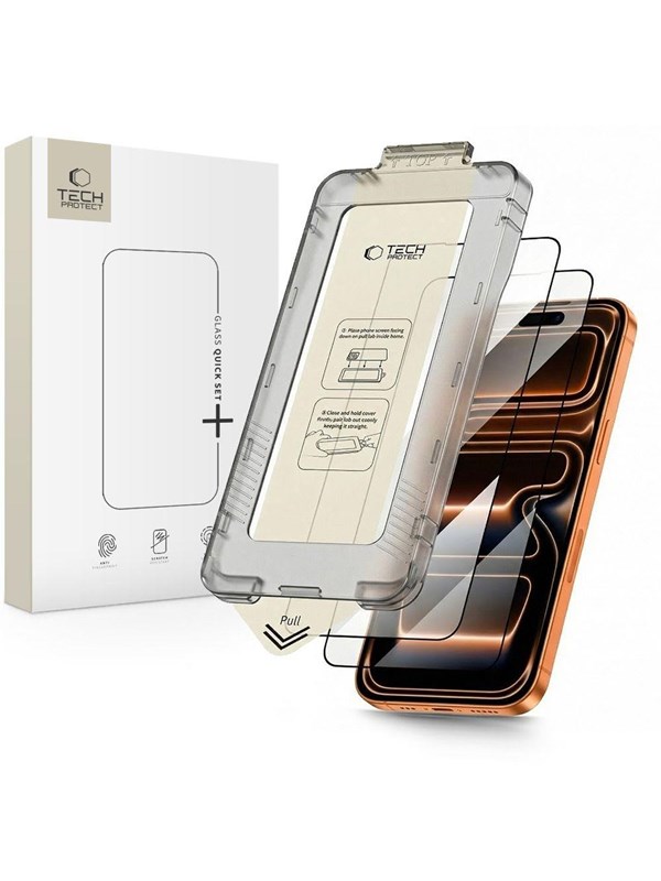 Produktfoto för [2-Pack] Tech-Protect iPhone 17 Pro Max Härdat Glas Skärmskydd - Svart