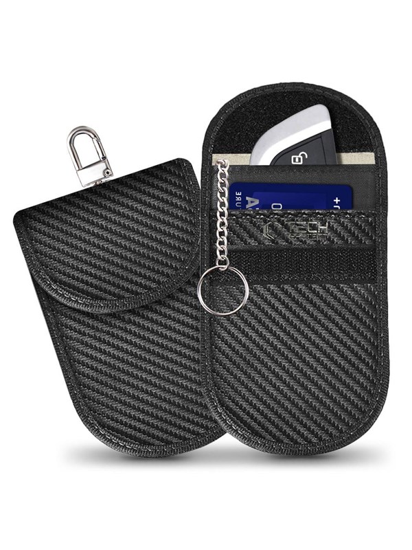 Tech-Protect KLR100 RFID Locking Car Key Case - Black - Carbon