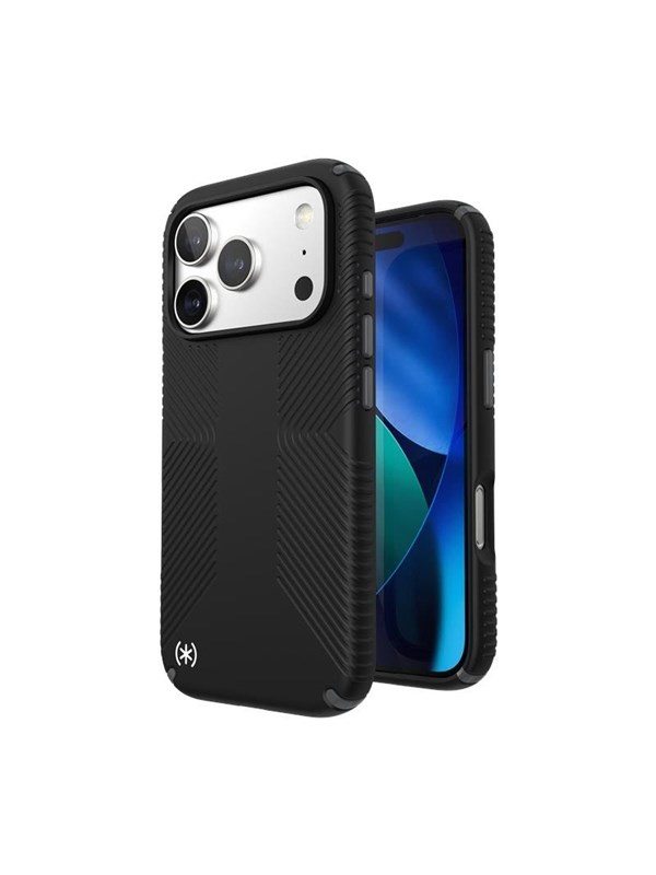 Speck Presidio2 Grip MagSafe - iPhone 17 Pro Case - Black / Slate Gray / White