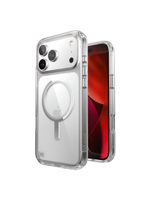 Speck Presidio Perfect Clear MagSafe - iPhone 17 Pro Max Case - Clear / Silver