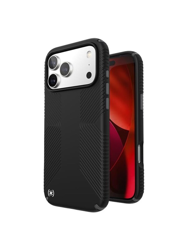 Speck Presidio2 Grip MagSafe - iPhone 17 Pro Max Case - Black / Slate Gray / White