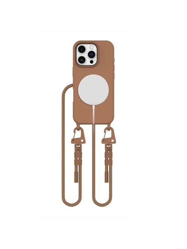 Produktfoto för Tech-Protect iPhone 16 Pro Max Mobilhalsband Skal Magsafe Magnecklace - Brun