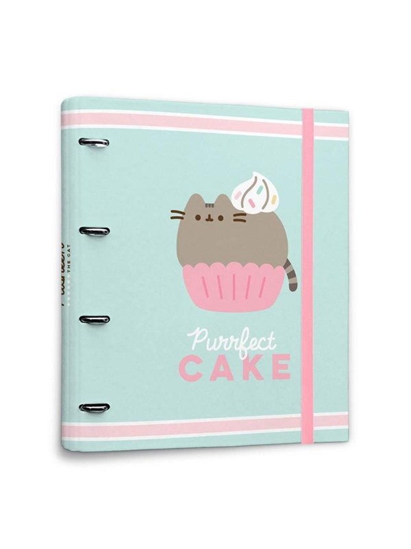 Alternativ bild 0 för Pusheen Budget binder 4 rings 26x32cm light green (67371-univ)