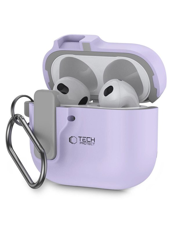 Tech-Protect  Slim Hook Case for AirPods 4 - Purple