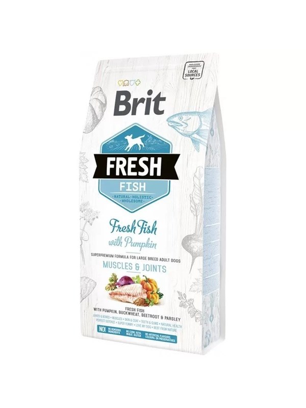 Brit Fresh Muscles & Joints Fish with pumpkin - dry dog food - 12kg