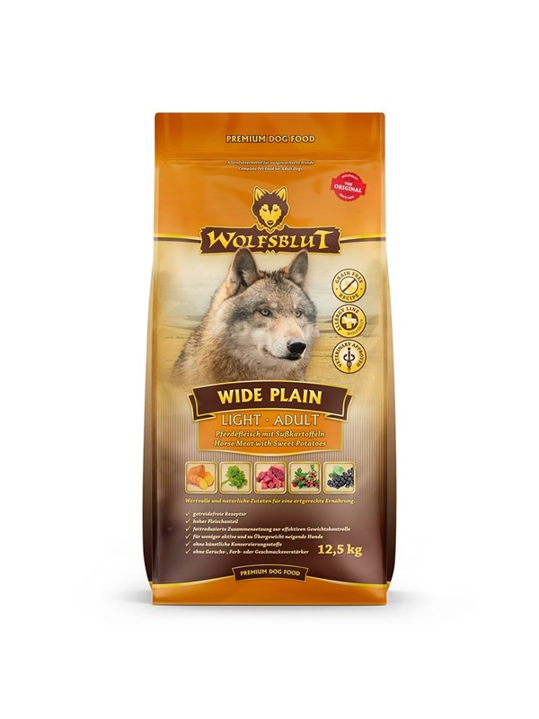 Wolfsblut Wide Plain Light Horse with sweet potatoes - dry dog food - 12.5kg