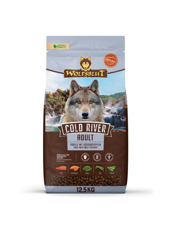 Wolfsblut Cold River Trout with sweet potatoes - dry dog food - 12.5kg