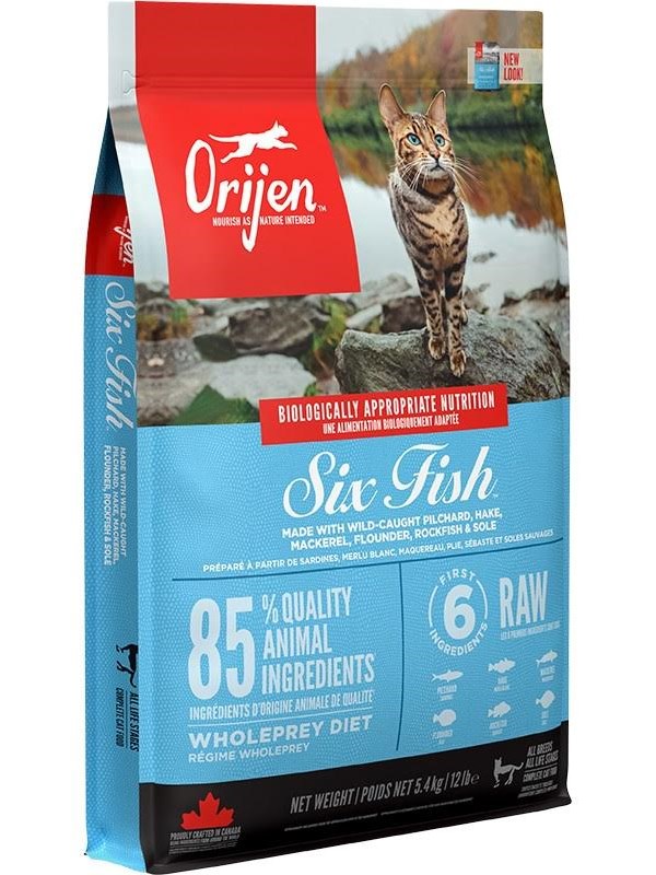 ORIJEN Six Fish Cat - dry cat food - 5.4kg