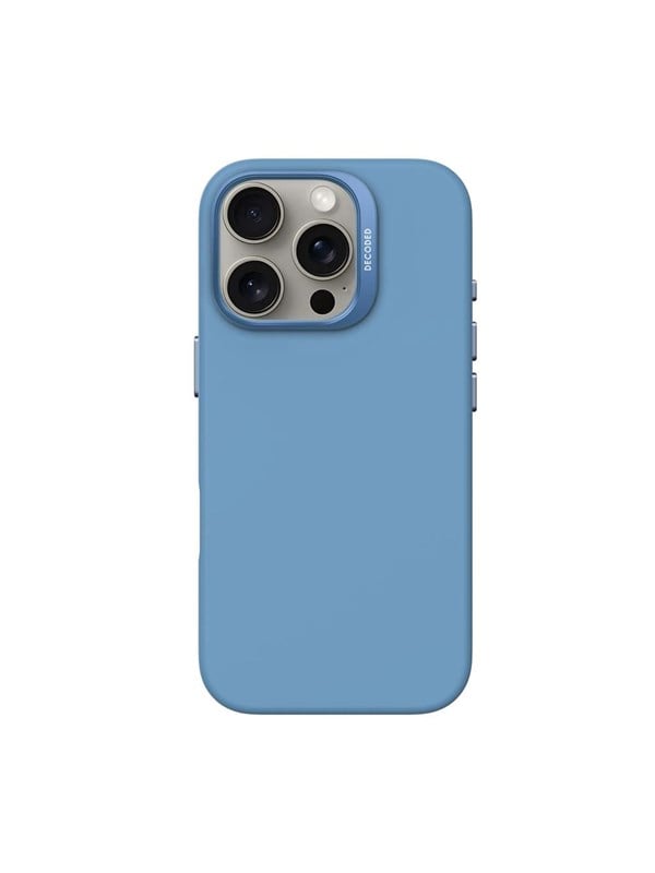 Decoded AntiMicrobial Silicone Backcover for iPhone 16 Pro Air Blue (light Blue)