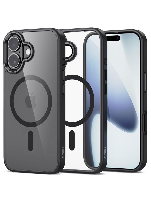 Produktfoto för Tech-Protect iPhone 17 Mobilskal Magsafe Matte - Svart/Clear
