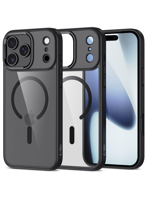 Produktfoto för Tech-Protect iPhone 17 Pro Mobilskal Magsafe Matte - Svart/Clear