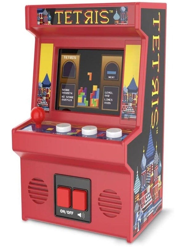 Produktfoto för Basic Fun Tetris bärbar retro mini-arkadkonsol (09676)