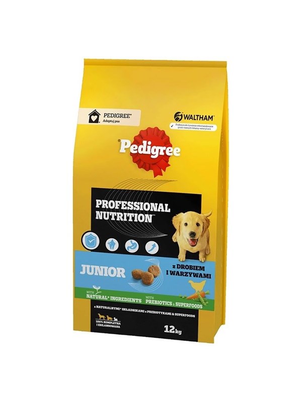 Pedigree Professional Nutrition Junior with poultry and vegetables medium and large breeds - dry dog food - 12 kg