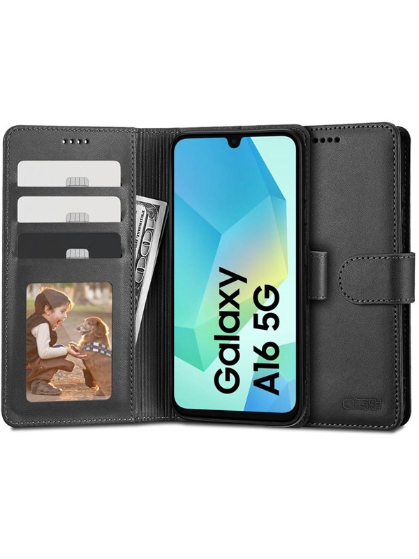 Produktfoto för Tech-Protect Galaxy A16 4G/5G Plånboksfodral - Svart