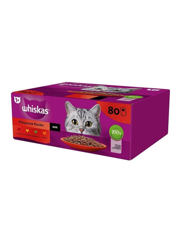 Whiskas Classic Poultry, Lamb, Beef, Chicken in Sauce - wet cat food - 80x85g