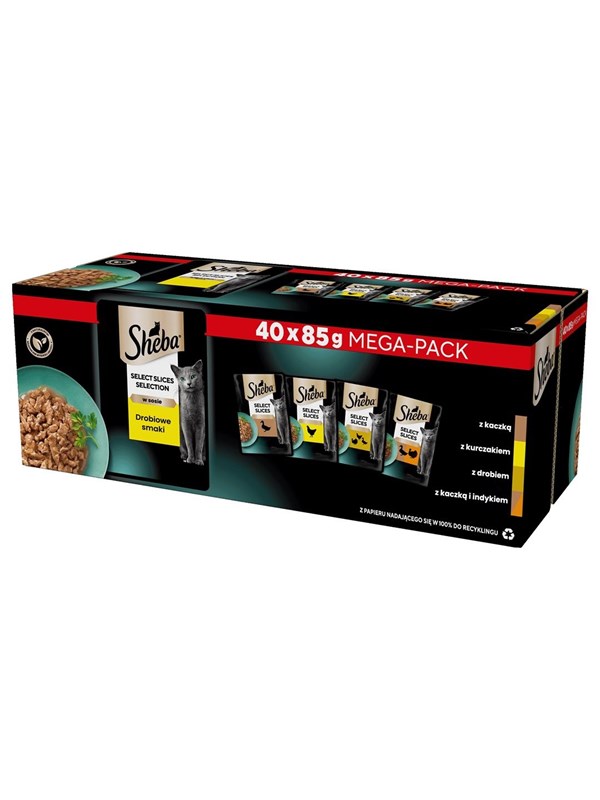 Sheba Sauce Collection Poultry flavors collection - wet cat food - 40x85 g