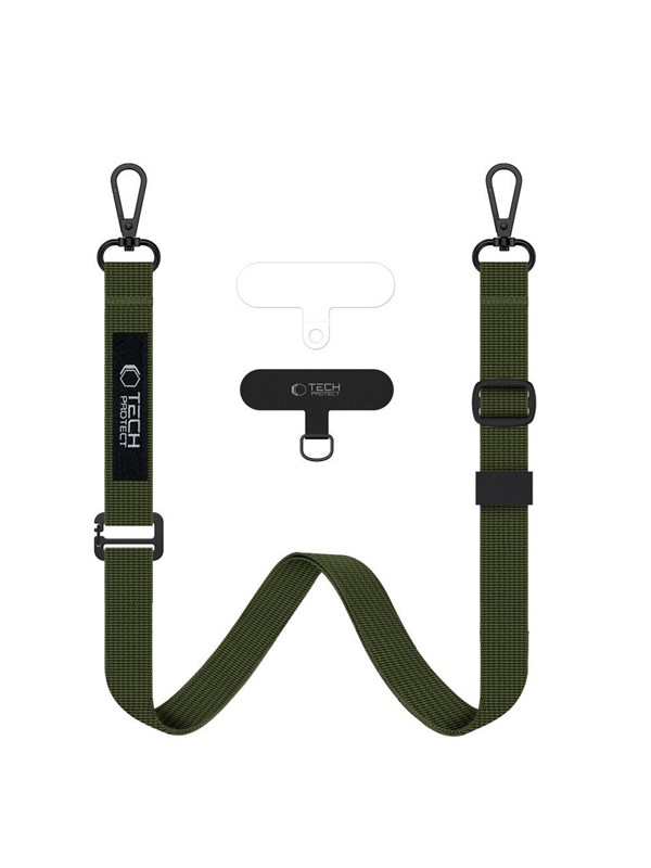 Tech-Protect  C65 Rope Crossbody Lanyard - Olive