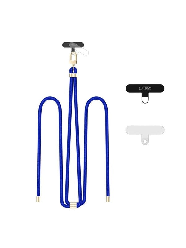 Produktfoto för Tech-Protect Mobilrem Crossbody C7S - Cobalt Blå/Guld