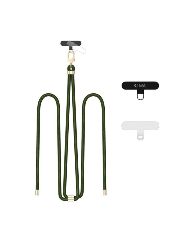 Produktfoto för Tech-Protect Mobilrem Crossbody C7S - Grön/Guld