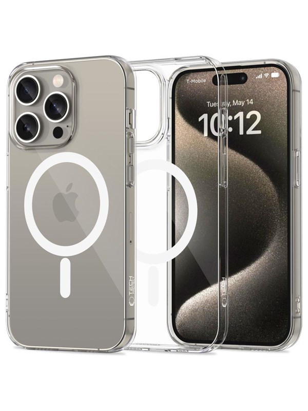 Produktfoto för Tech-Protect iPhone 15 Pro Mobilskal Magsafe Flexair - Clear