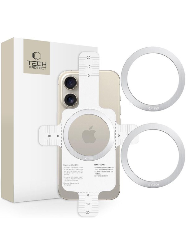 Tech-Protect MMP-110 2in1 MagSafe Ring - Silver / Silver