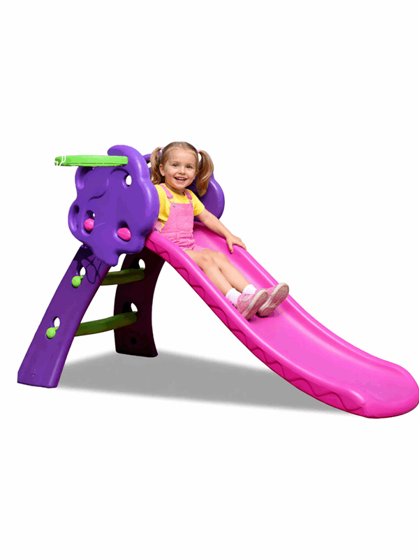 Elite Toys Kids Zone Rutschkana purple med basketkorg 130cm