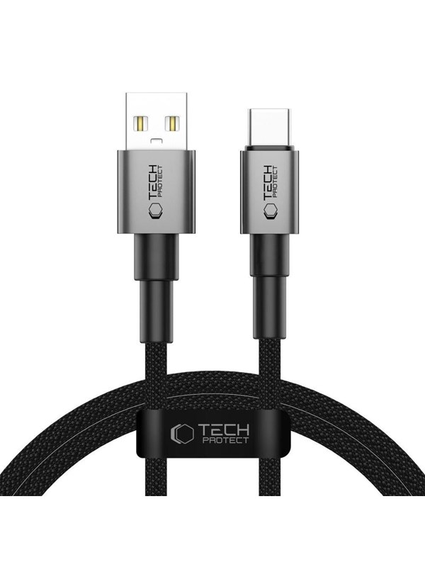 Tech-Protect UltraBoost DNA USB-A / USB-C 15W/3A 100 cm Cable - Grey