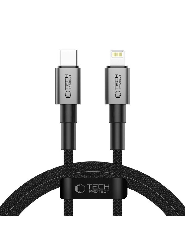 Tech-Protect UltraBoost DNA USB-C / Lightning PD27W/3A Cable 100 cm - Grey