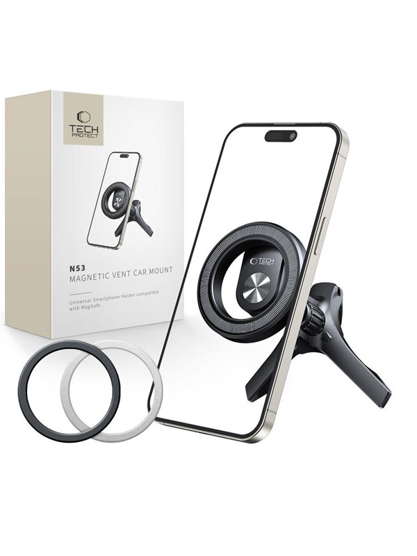 Tech-Protect N53 Car Mount with MagSafe Rings for Air Vent - Black