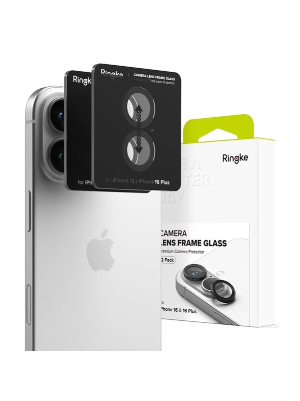 Ringke  Camera Frame Protector 2-pack Protective Covers for iPhone 16 / 16 Plus - Black